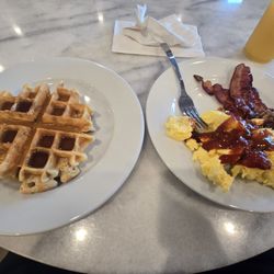 Checked in at midnight.  Now early breakfast .