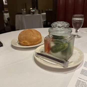 Bob's Steak & Chop House - Louisville - The bread, along with the sour pickle and pepper - Steakhouses Near Me - Louisville, Kentucky Bob's Steak & Chop House - Louisville - The bread, along with the sour pickle and pepper - Steakhouses Near Me - Louisville, Kentucky