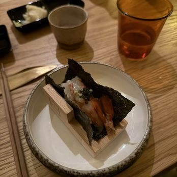 Mutsu - Shrimp and caviar handroll - Izakaya Near Me - Los Angeles, California Mutsu - Shrimp and caviar handroll - Izakaya Near Me - Los Angeles, California