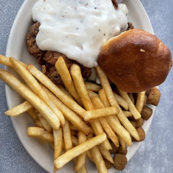 66 Diner - CFS with fried okra and FF - Diners Near Me - Albuquerque, New Mexico