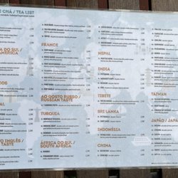 Rota do Chá - Tea menu