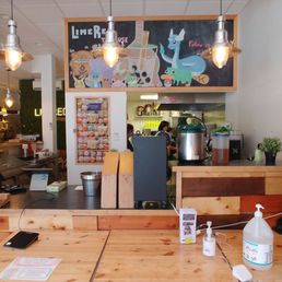 a woman working at the counter