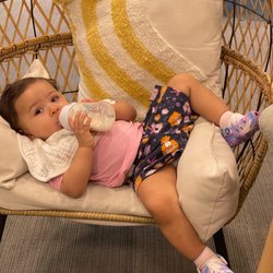 Coastal Kids Dentistry & Orthodontics - Watching a Disney movie in the lobby after her appointment