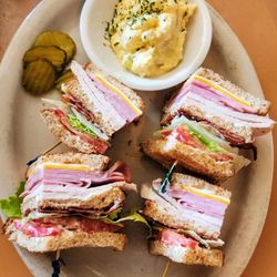 Shay's Restaurant - Club Sandwich w/pickles & potato salad (7/25/25)