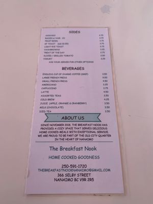 Menu photo 1 The Breakfast Nook Nanaimo, BC