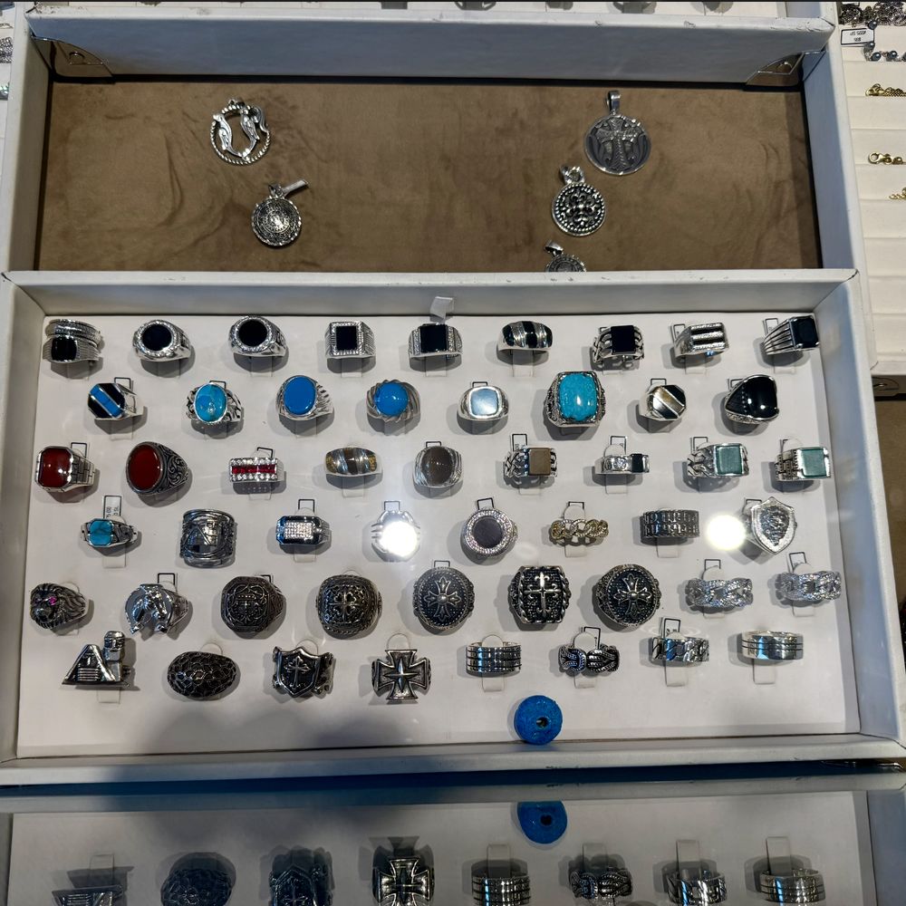 Stepani Jewelry - Silver rings on display. - Jewelry Near Me - Glendale, California Stepani Jewelry - Silver rings on display. - Jewelry Near Me - Glendale, California