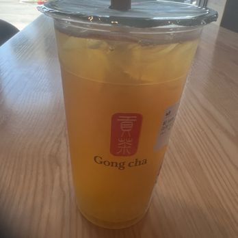Gong Cha - Peach green tea - Bubble Tea Near Me - Santa Ana, California
