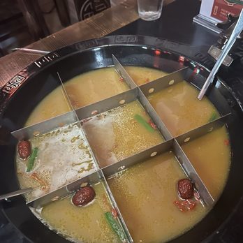 Squares Hot Pot - Golden soup base - Szechuan Near Me - Plano, Texas