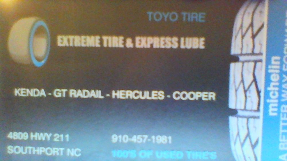 EXTREME TIRE & XPRESS LUBE 4809 Southport/Supply Rd, Southport, North Carolina Tires Phone