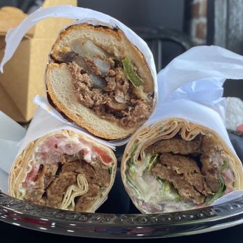 Pick Pockets - Bottom is Beef Gyro the top is steak and cheese on sub roll - Mediterranean Near Me - Groton, Connecticut