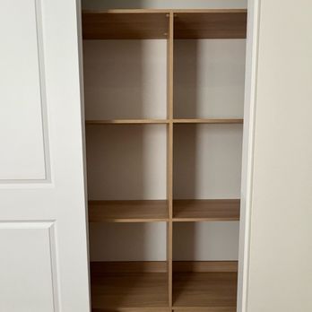 Custom Closet Systems - Reach-in closet designed to store our filing boxes. - Home Organization Near Me - Las Vegas, Nevada Custom Closet Systems - Reach-in closet designed to store our filing boxes. - Home Organization Near Me - Las Vegas, Nevada