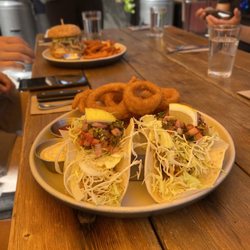 Local Public Eatery - Tacos and side of onion rings