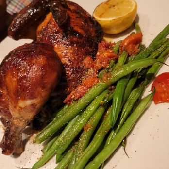 Seasons 52 - Half chicken, wild rice and greenbeans - New American Near Me - Houston, Texas Seasons 52 - Half chicken, wild rice and greenbeans - New American Near Me - Houston, Texas