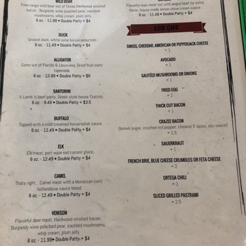 Crazee Burger - Menu 12/17 - Burgers Near Me - San Diego, California