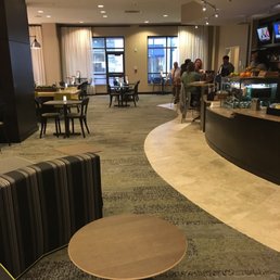 The Jefferson Ave Courtyard's attractive lobby
