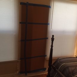 Only cardboard to keep the elements out!
