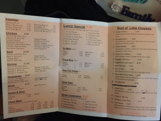 Menu photo 4 Little Chopstix Woodbury, MN