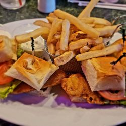 Bully's Sports Bar & Grill - Secret menu Fish Sliders and fries. Much bigger than you would expect!