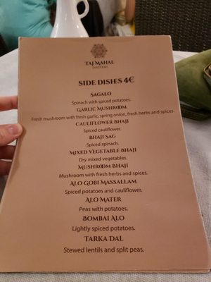Menu photo 6 Taj Mahal Almuñécar, GR Menu photo 6 Taj Mahal Almuñécar, GR