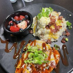River Falls Cafe - Take a river chicken, barbecue and loaded mashed potatoes, Yum Yum