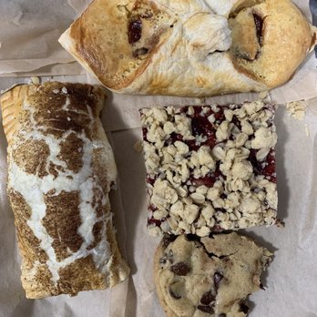 Krisota's Cake Shop - Apple crumb puff, Guava cheese puff, Raspberry oat crumb bar, chocolate chip cookie - Bakeries Near Me - Teaneck, New Jersey Krisota's Cake Shop - Apple crumb puff, Guava cheese puff, Raspberry oat crumb bar, chocolate chip cookie - Bakeries Near Me - Teaneck, New Jersey