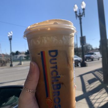 Dutch Bros Coffee - Nitro cold brew salted caramel soft top - Coffee & Tea Near Me - Portland, Oregon