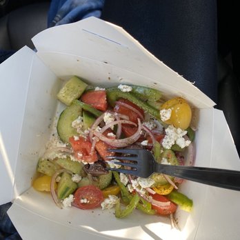 Kentro Greek Kitchen - "Horiatiki salad".... it's usually nothing like this.... - Greek Near Me - Fullerton, California Kentro Greek Kitchen - "Horiatiki salad".... it's usually nothing like this.... - Greek Near Me - Fullerton, California