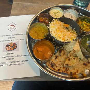 Rasoi Indian Cuisine - Great lunch combo deals, the Veggie Thali was delicious - Indian Near Me - Vienna, Virginia