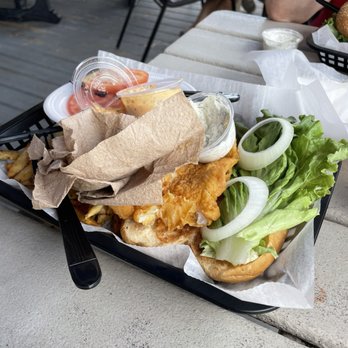 StingRay's Seafood - Cold fish sandwich. - Seafood Near Me - Tybee Island, Georgia StingRay's Seafood - Cold fish sandwich. - Seafood Near Me - Tybee Island, Georgia