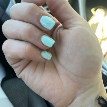 Oasis Nails - Bummed out. Their mani's don't last long. I got these done yesterday and they already cracked. :/   Their pedi's are cute and last. - Nail Salons Near Me - Sacramento, California