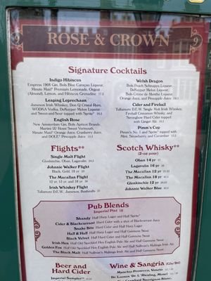 Menu photo 1 Rose & Crown Pub Lake Buena Vista, FL Menu photo 1 Rose & Crown Pub Lake Buena Vista, FL