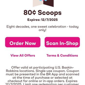 Baskin-Robbins - If you read the fine print, you'll see that up to 6 scoops are allowed, yet I was told only one scoop was allowed at that price - Ice Cream & Frozen Yogurt Near Me - Long Beach, California Baskin-Robbins - If you read the fine print, you'll see that up to 6 scoops are allowed, yet I was told only one scoop was allowed at that price - Ice Cream & Frozen Yogurt Near Me - Long Beach, California