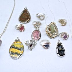 The Stone Stash - A small selection of some of silver jewelry, all made on scene!
