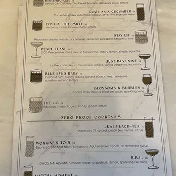 Nine Kitchen and Bar - Drink menu - New American Near Me - Ferndale, Michigan