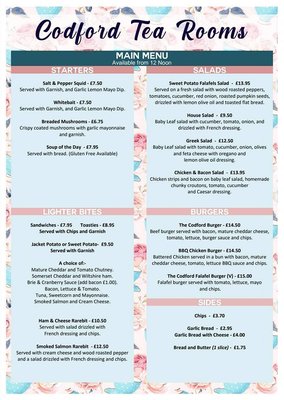 Menu photo 1 Codford Tea Rooms Warminster, WIL