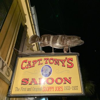 Captain Tony's Saloon - Signage and the infamous fish mouth. - Dive Bars Near Me - Key West, Florida Captain Tony's Saloon - Signage and the infamous fish mouth. - Dive Bars Near Me - Key West, Florida