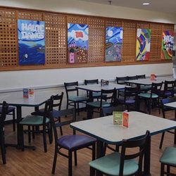 Haute Dawgs Gourmet Hot Dogs & Eatery at MSCoE - Plenty of seats to meet, eat and study.