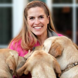 Paw Prints Pet Services - Jane, surrounded by a few friends.