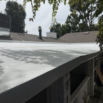 Espinal's Roofing & Waterproofing - The completed, nicely painted patio roof. - Roofing Near Me - Los Angeles, California