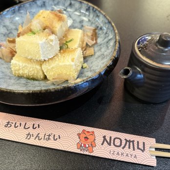 Nomu Izakaya - Agedashi Tofu (with Miso Soup on side and poured over Tofu) $7.50 - Japanese Near Me - Jacksonville, Florida Nomu Izakaya - Agedashi Tofu (with Miso Soup on side and poured over Tofu) $7.50 - Japanese Near Me - Jacksonville, Florida