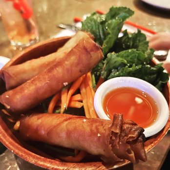 Vanessa's Bistro - Crispy Saigon Chicken Rolls w/Lettuce, Mint, Pickled Carrots & Daikon w/Spicy Lime Dipping Sauce - Vietnamese Near Me - Walnut Creek, California
