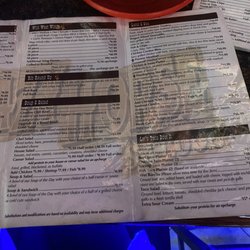 The Crazy Horse Saloon - Menu