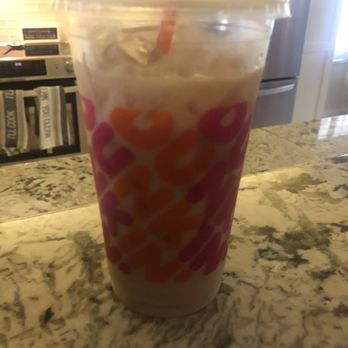 Dunkin' -  a drink in a plastic cup with a straw - Donuts Near Me - Bonita Springs, Florida