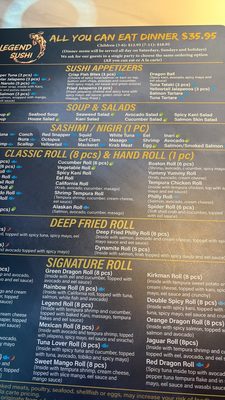 Menu photo 1 Legend Sushi Orlando, FL Menu photo 1 Legend Sushi Orlando, FL