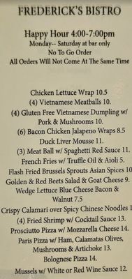 Menu photo 2 Frederick's Bistro San Antonio, TX