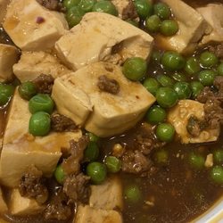 Wing Wah Restaurant - Bean curd szechuan style (with meat) - similar to mapo tofu
