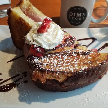 Dime Store - Strawberry Stuffed French Toast - Breakfast & Brunch Near Me - Detroit, Michigan Dime Store - Strawberry Stuffed French Toast - Breakfast & Brunch Near Me - Detroit, Michigan