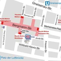 Bergmannstraßenfest - Lageplan