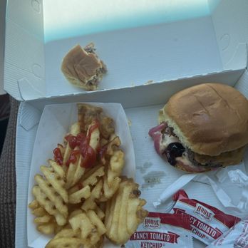 Son of a Butcher - 2 slider, Pb&j and Smokehouse, and waffle Fries, 2 SLIDERS COMBO - Desserts Near Me - Grapevine, Texas Son of a Butcher - 2 slider, Pb&j and Smokehouse, and waffle Fries, 2 SLIDERS COMBO - Desserts Near Me - Grapevine, Texas