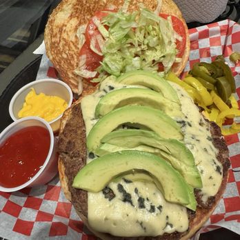 Fuddruckers - Create Your Own (1 Pound) with avocado and blue cheese - Burgers Near Me - Washington, DC, District of Columbia